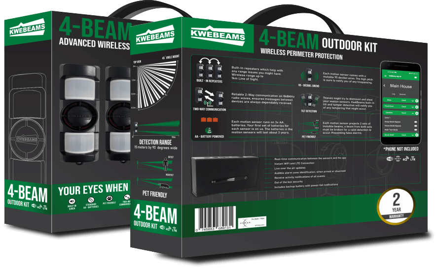 Complete 4 Beam Outdoor Security Kit